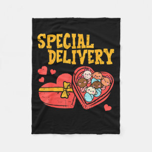 Valentines Day Baby Special Labor Delivery Nurse W Fleece Blanket