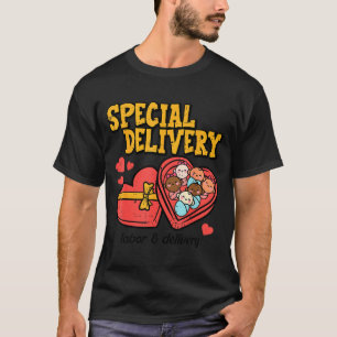 Valentines Day Baby Special Labor Delivery Nurse W T-Shirt