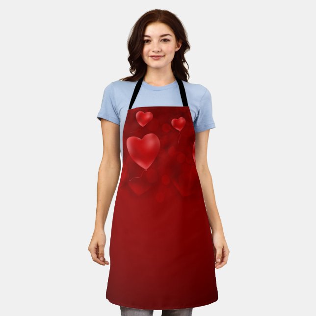 Valentines Day Background Apron (Worn)