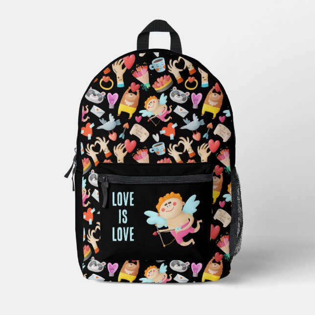 Valentine's Day Backpack Love is Love Cupid (Front)