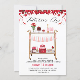 Valentine's Day Bar Cart Invitation