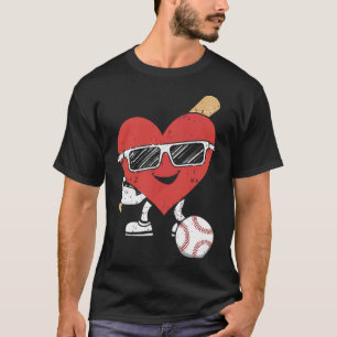 Valentines Day Baseball Cute Sports Men Boys Kids T-Shirt