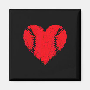 Valentines Day Baseball Heart Sport Boys Teens Gir Magnet