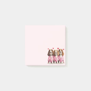 Valentines Day Basset Hound Dogs Post-it Notes