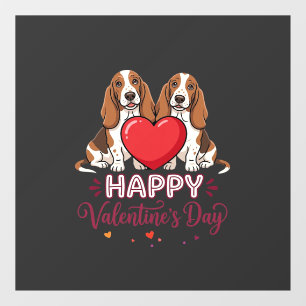 Valentine's Day Basset Hound Floral Dog