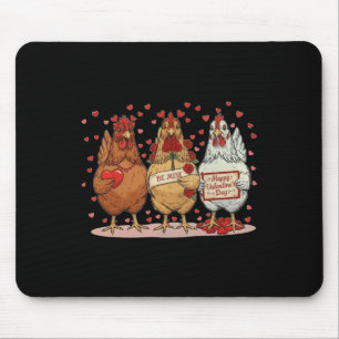 Valentines Day Be Mine, Chicken Valentine Mouse Pad