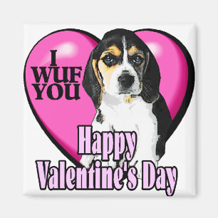 Valentines Day Beagle Magnet