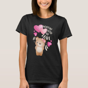Valentine's day bear girl with hearts T-Shirt