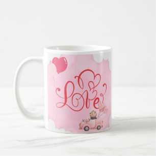 Valentine's Day Bear Pink Mug