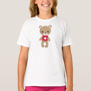 Valentine's Day Bear, Teddy Bear, Love, Hearts T-Shirt