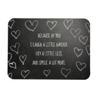 Valentine's Day because of you blackboard