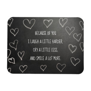 Valentine's Day because of you blackboard Magnet