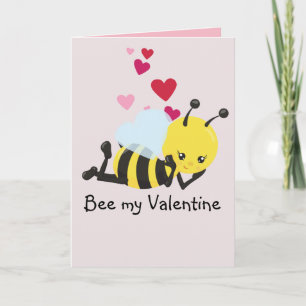 Valentine's Day Bee My Cute Greeting card