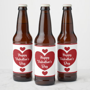 Valentine's Day beer bottle labels