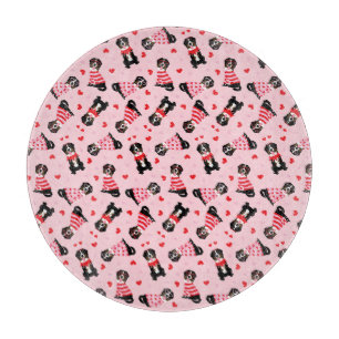 Valentines Day Bernese Mountain Dogs Cutting Board