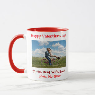 Valentines Day Best Wife Ever Cute Couple Photo Mug