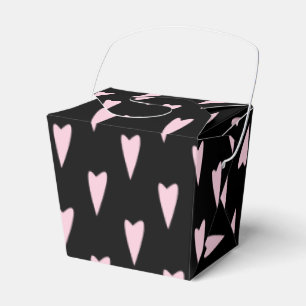 Valentines Day Big Peak Hearts Pink Black Favour Box