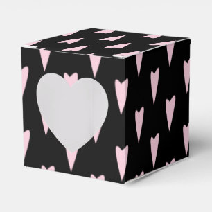 Valentines Day Big Peak Hearts Pink Black Favour Box
