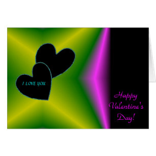 Valentine's Day - Black Heart on Rainbow