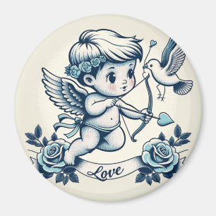 Valentine's Day blue cupid Magnet
