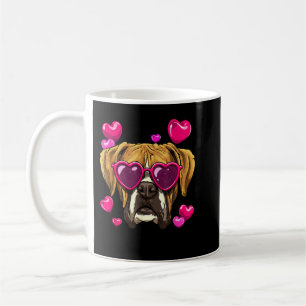 Valentines Day Boxer Boxer Dog Face Heart Boxer L Coffee Mug