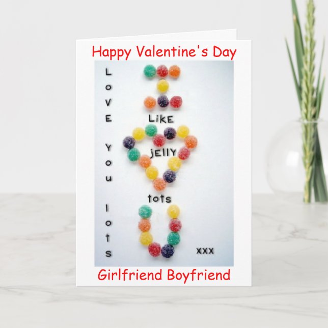 VALENTINE'S DAY BOYFRIEND GIRLFRIEND CARD LOVE YOU (Front)