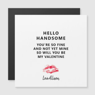 Valentines Day Boyfriend Poem Personalised Magnet
