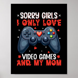 Valentines Day Boys Kids Son Video Games Funny Gam Poster