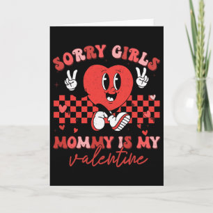 Valentines Day Boys Kids Sorry Girls Mommy Is My V Card