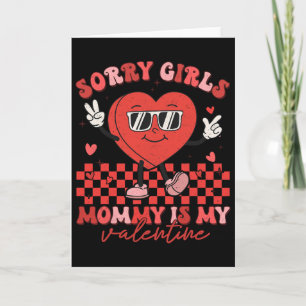 Valentines Day Boys Kids Sorry Girls Mommy Is My V Card