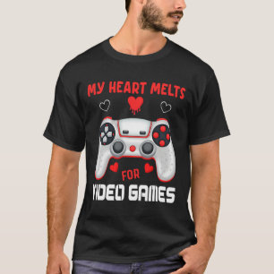 Valentines Day Boys Video Games Funny Gamer Hearts T-Shirt
