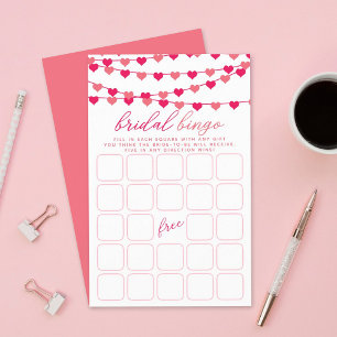 Valentine's Day Bridal Shower Bingo Game
