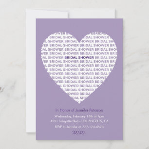 Valentines day bridal shower stylish bride invitation