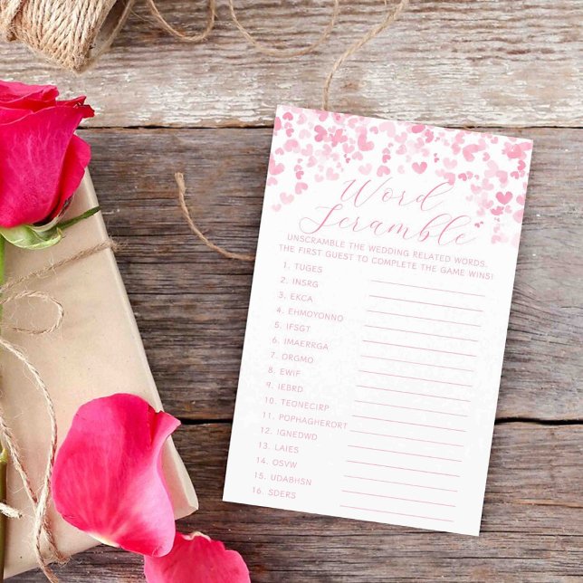 Valentine's Day Bridal Shower Word Scramble Game (Creator Uploaded)