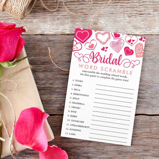 Valentine's Day Bridal Shower Word Scramble Game (Creator Uploaded)