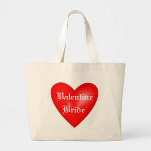 Valentine's Day Bride Large Tote Bag