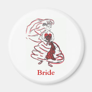 Valentine's Day Bride Magnet