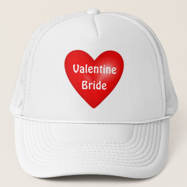 Valentine's Day Bride Trucker Hat (Front)