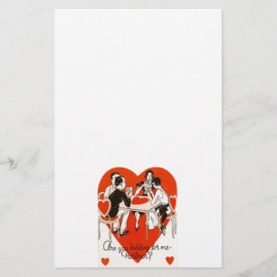 Valentine's Day Bridge Game Stationery