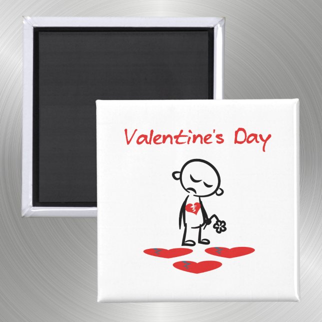 Valentine's Day Broken Heart Man Colour Magnet (Creator Uploaded)