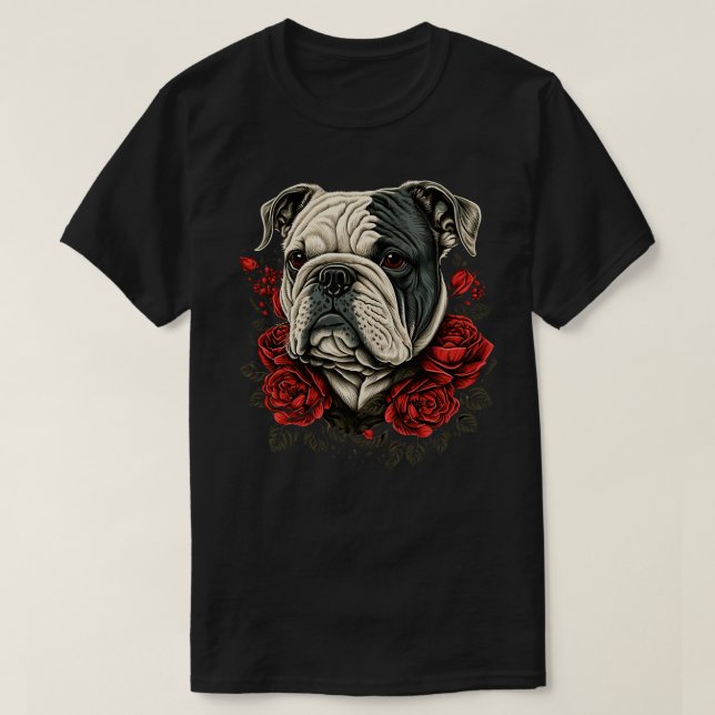 Valentines Day Bulldog 3 T-Shirt (Design Front)
