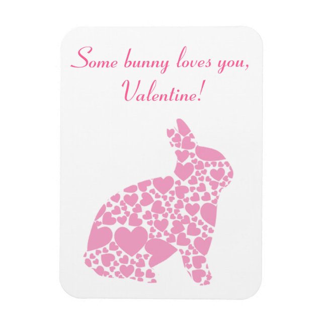 Valentine's Day Bunny Magnet (Vertical)