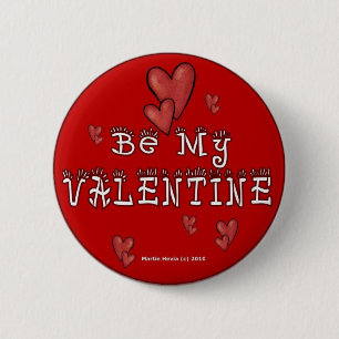 Valentine's Day Buttons/Pins (2) 6 Cm Round Badge