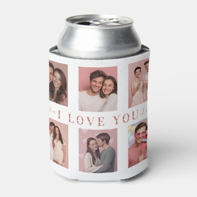 Valentine's Day Can Cooler | Custom Couple Photos (Can Front)