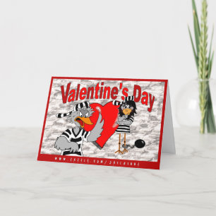 Valentine's Day can kiss my shiny red...: Jailbird Holiday Card