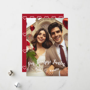 Valentines Day Candy Hearts Custom Photo Spanish Holiday Card