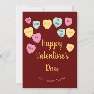 Valentines Day   Candy Hearts LGBT Fun Photo Holiday Card