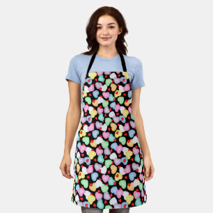 Valentine's Day Candy Hearts Pattern Apron