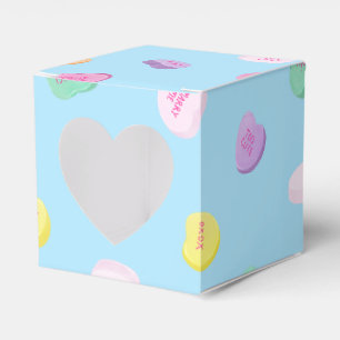 Valentines Day Candy Hearts Pattern Favour Box