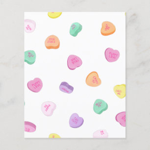 Valentines Day Candy Hearts Pattern Flyer